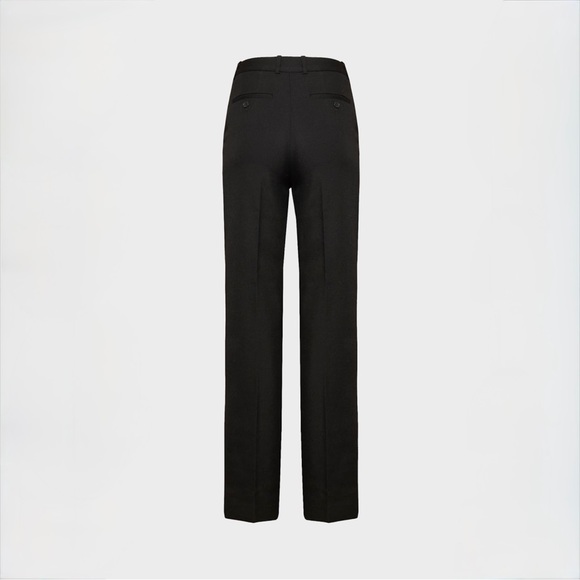 Babaton Agency Wool Blend Tailored Trouser Black High Rise Wide Leg Size 4 - Picture 11 of 16